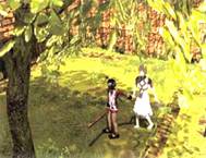 Ico and Yorda in the garden